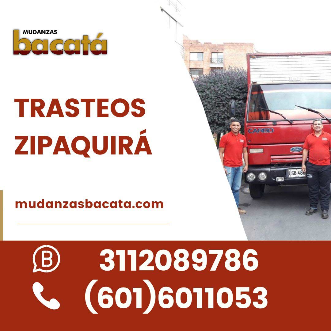 Trasteos Zipaquirá Bogotá - Empresa de Mudanzas Bacatá